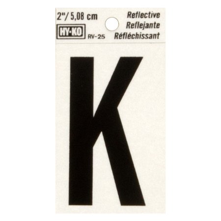 HY-KO 2In Reflective Letter K, 10PK B00423
